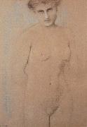 Fernand Khnopff Nude Study oil
